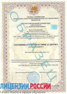 Образец сертификата соответствия аудитора №ST.RU.EXP.00005397-3 Трехгорный Сертификат ISO/TS 16949